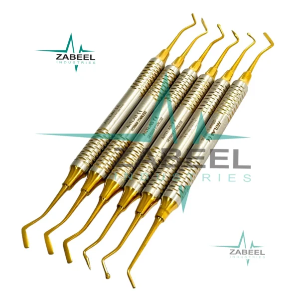 German Dental Light Wt Titanium Coated Restorative Composite Filling Instruments By ZaBeel Industries