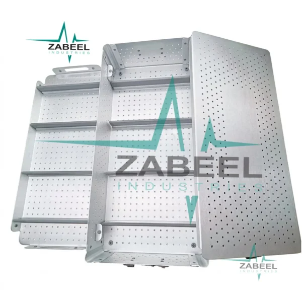 Aluminum Surgical Tray Sterilization Box 540*250*100 mm Laparoscope Instruments By ZaBeel Industries